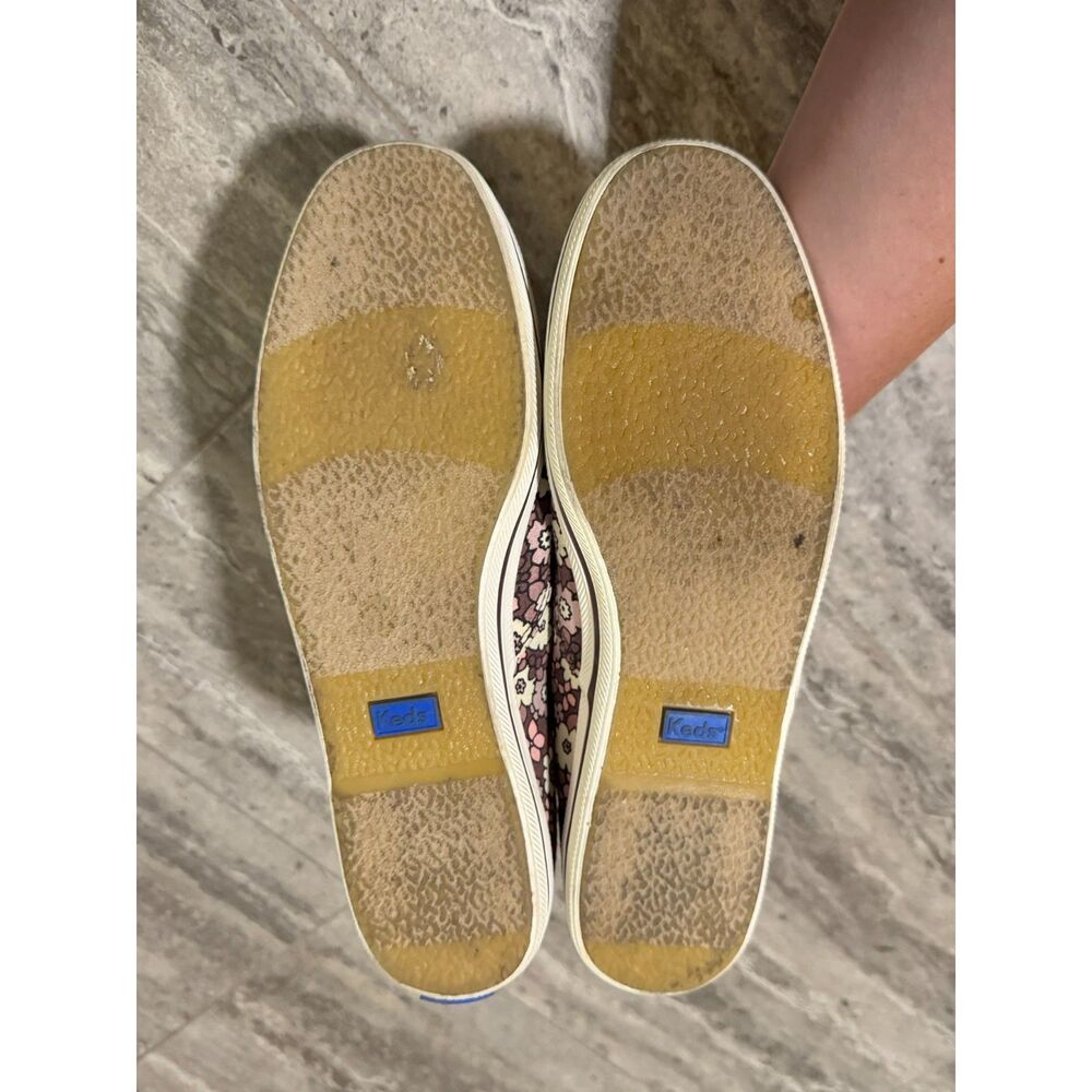 Kate Spade x Keds Purple Floral Print Canvas Sneakers Shoes Womens Size 8 - Picture 7 of 10